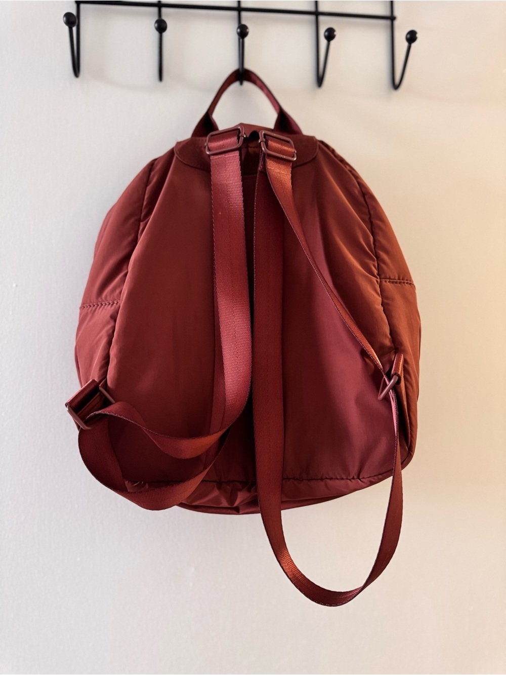 Everyday Padded Backpack in Rust Red - Picture 2 of 4